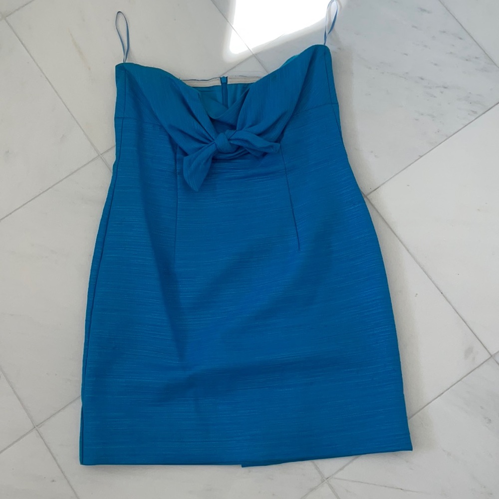 Blue Trina Turk strapless dress
